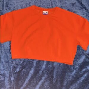 Orange crop top